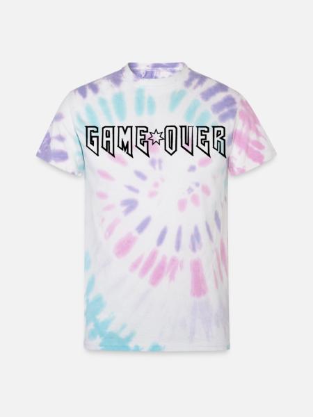 GAME_OVER - Unisex Tie Dye T-Shirt - Pastel Spiral