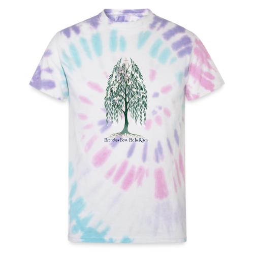 Easter Branches Bow Willow T Shirt, Easter Gift - Unisex Tie Dye T-Shirt