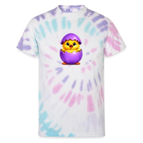 Easter Chick Purple - Unisex Tie Dye T-Shirt