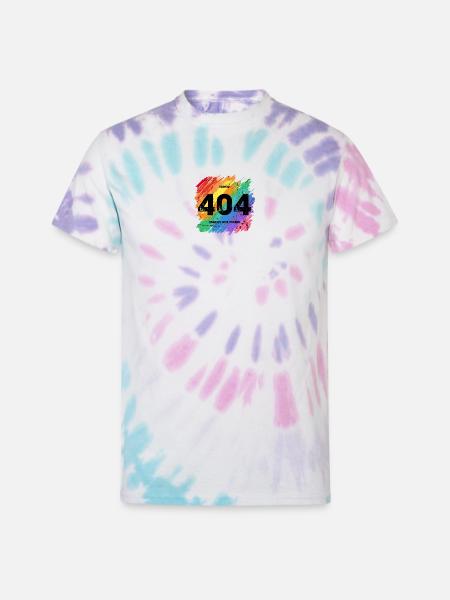 Rainbow 404 Error Tee - Unisex Tie Dye T-Shirt - Pastel Spiral
