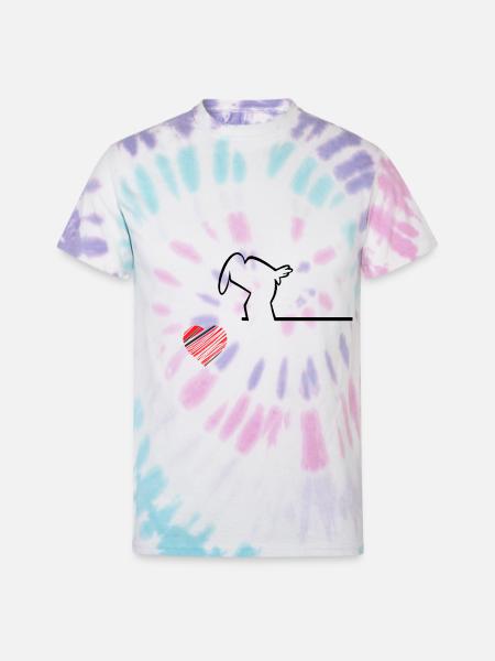 heart bag - Unisex Tie Dye T-Shirt - Pastel Spiral