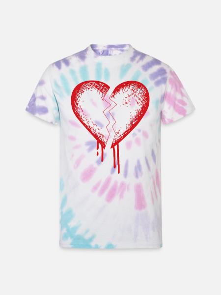 Broken heart - Unisex Tie Dye T-Shirt - Pastel Spiral