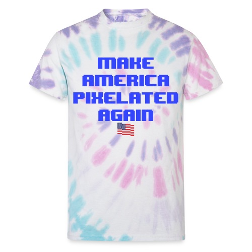 Pixelated America - Unisex Tie Dye T-Shirt