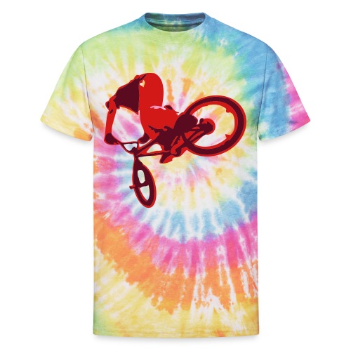 Extreme BMX Bike Flex Print Design - Unisex Tie Dye T-Shirt