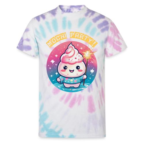 Kawaii Mochi Ice Cream: Coolest Treat for Summers - Unisex Tie Dye T-Shirt