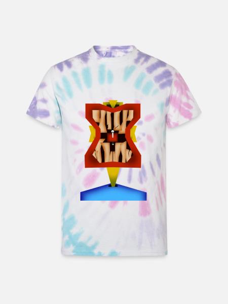 Crazy Face - Unisex Tie Dye T-Shirt - Pastel Spiral