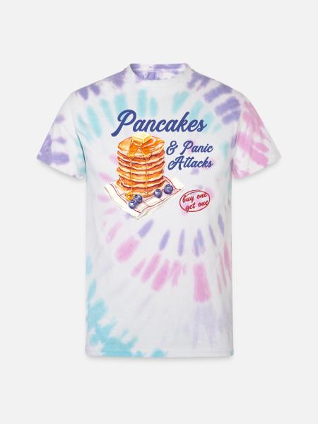 Pancakes and Panic Attacks - Unisex Tie Dye T-Shirt - Pastel Spiral