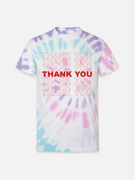 Thank you - Unisex Tie Dye T-Shirt - Pastel Spiral