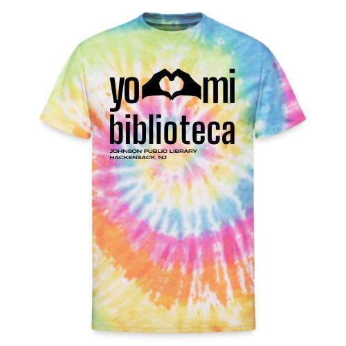 Yo Amo Mi Biblioteca (Black) - Unisex Tie Dye T-Shirt