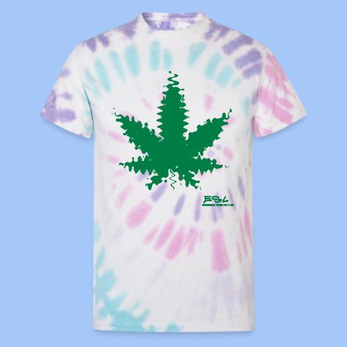 leaf inkblot - Unisex Tie Dye T-Shirt