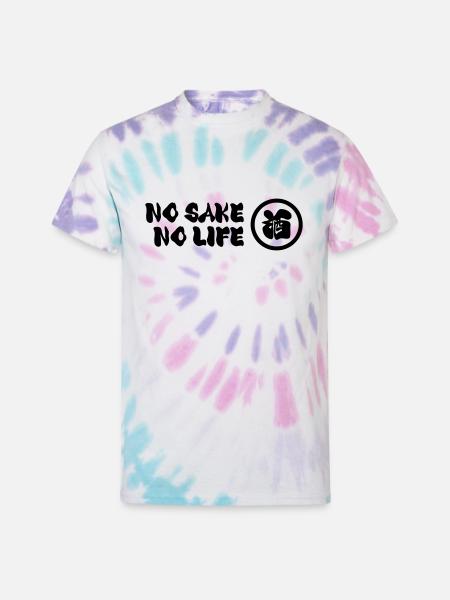NO SAKE NO LIFE - Unisex Tie Dye T-Shirt - Pastel Spiral
