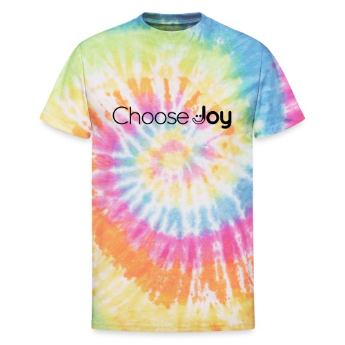 Choose Joy in Black wide - Unisex Tie Dye T-Shirt