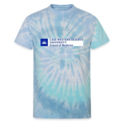 SOM New logo CWRU CMYK BLUE - Unisex Tie Dye T-Shirt