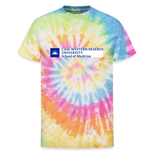 SOM New logo CWRU CMYK BLUE - Unisex Tie Dye T-Shirt