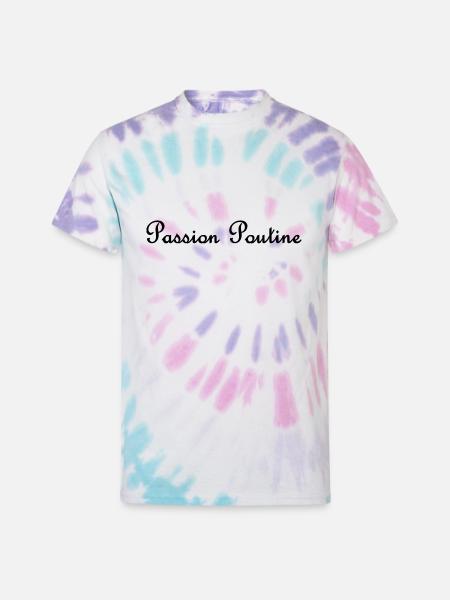 Poutine Passion - Unisex Tie Dye T-Shirt - Pastel Spiral