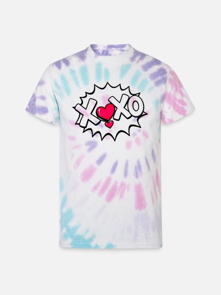 XOXO - Unisex Tie Dye T-Shirt - Pastel Spiral