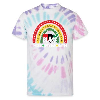 black history month - Unisex Tie Dye T-Shirt - Pastel Spiral - Front