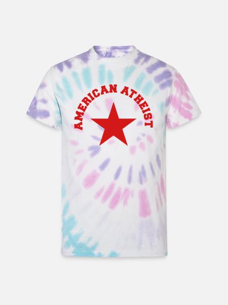 American Atheist - Unisex Tie Dye T-Shirt - Pastel Spiral