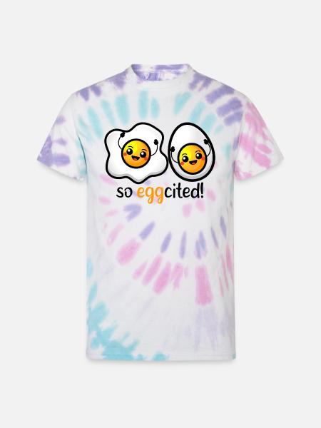 So Eggcited - Unisex Tie Dye T-Shirt - Pastel Spiral