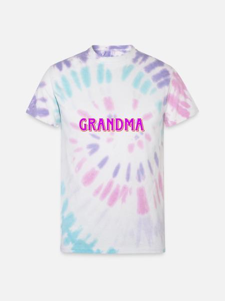 grandma - Unisex Tie Dye T-Shirt - Pastel Spiral