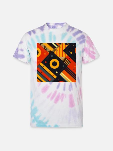 Retro Abstractions - Unisex Tie Dye T-Shirt - Pastel Spiral