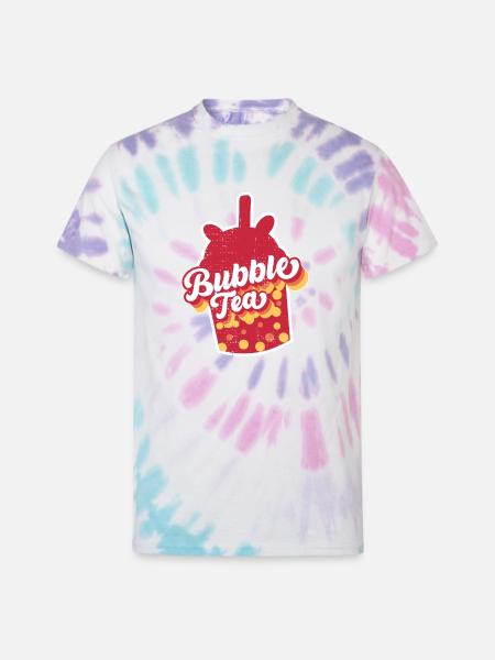 bubble tea - Unisex Tie Dye T-Shirt - Pastel Spiral