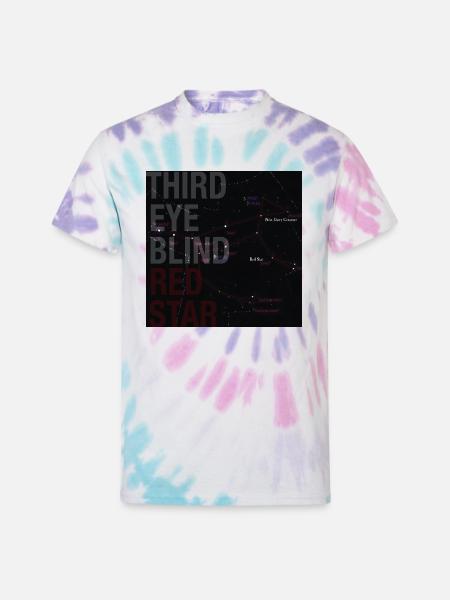 Red Star - Unisex Tie Dye T-Shirt - Pastel Spiral