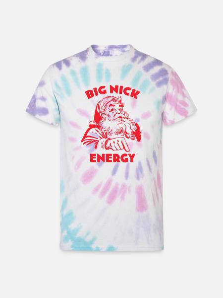 BIG NICK ENERGY - Unisex Tie Dye T-Shirt - Pastel Spiral