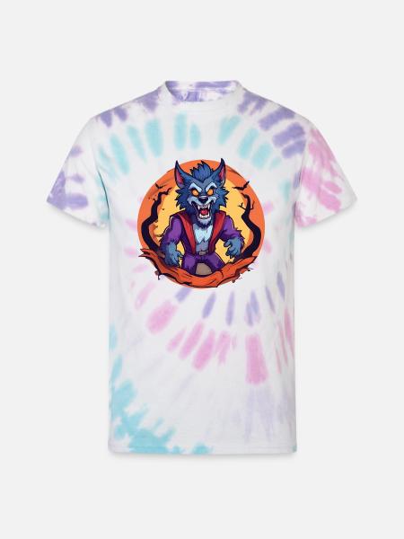 Halloween Werewolf - Unisex Tie Dye T-Shirt - Pastel Spiral