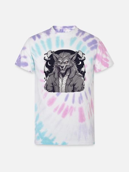 Halloween Werewolf - Unisex Tie Dye T-Shirt - Pastel Spiral