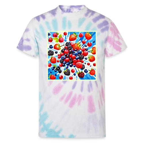 Colorful Berry Fiesta Design - Unisex Tie Dye T-Shirt