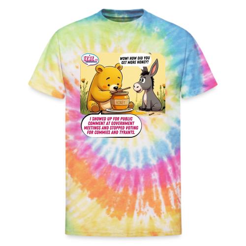 Honey Bear - Fire Tyrants - Unisex Tie Dye T-Shirt