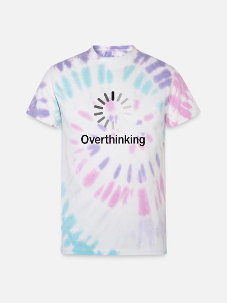 Overthinking Loading Wheel - Unisex Tie Dye T-Shirt - Pastel Spiral