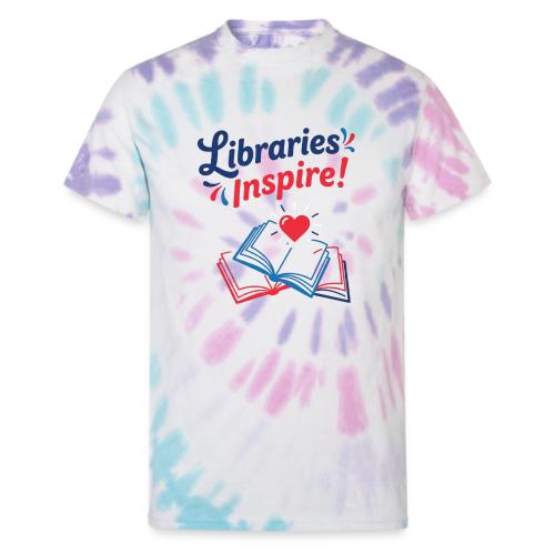 Libraries Inspire! - Unisex Tie Dye T-Shirt