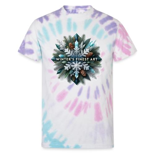Intricate Frozen Evergreen T-Shirt - Unisex Tie Dye T-Shirt