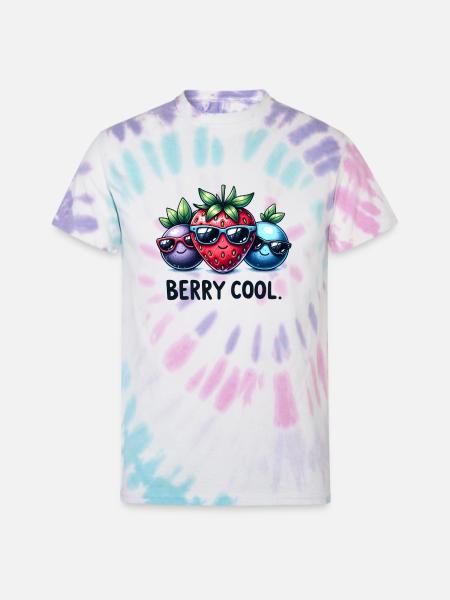 Funny Berry Cool - Unisex Tie Dye T-Shirt - Pastel Spiral