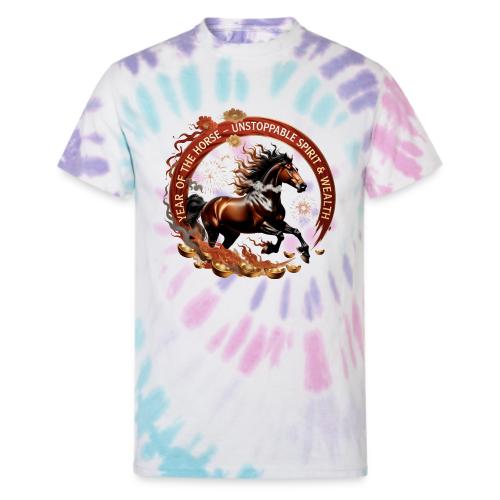 Year of the Horse Fiery Spirit T Shirt, Lunar New - Unisex Tie Dye T-Shirt
