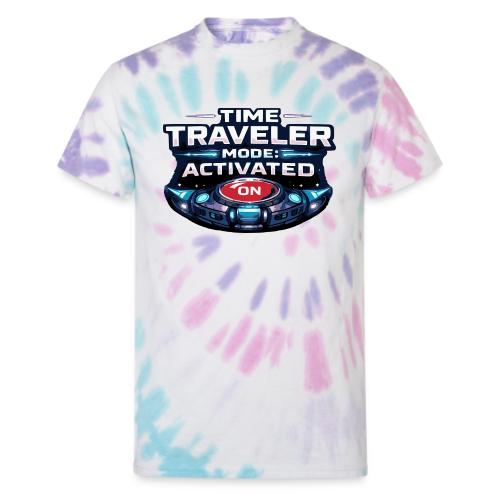 Time Traveler Mode – Futuristic Neon Sci-Fi Tee - Unisex Tie Dye T-Shirt