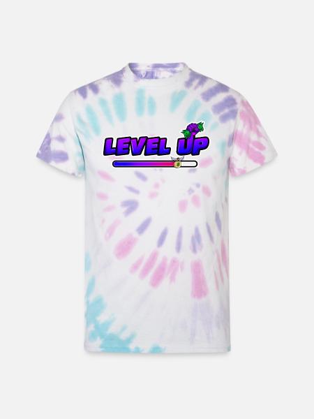 level up - Unisex Tie Dye T-Shirt - Pastel Spiral