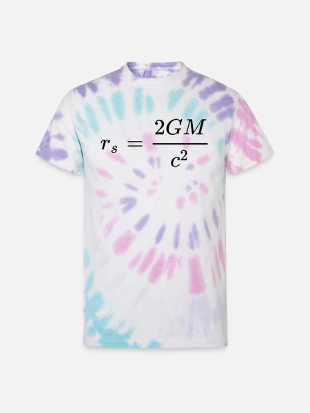 Schwarzschild Radius General Relativity - Unisex Tie Dye T-Shirt - Pastel Spiral
