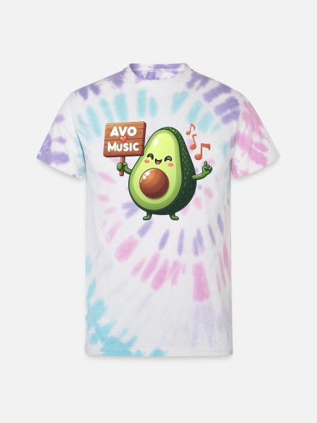 Avo love music - Unisex Tie Dye T-Shirt - Pastel Spiral