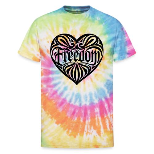 FREEDOM in Heart - Unisex Tie Dye T-Shirt