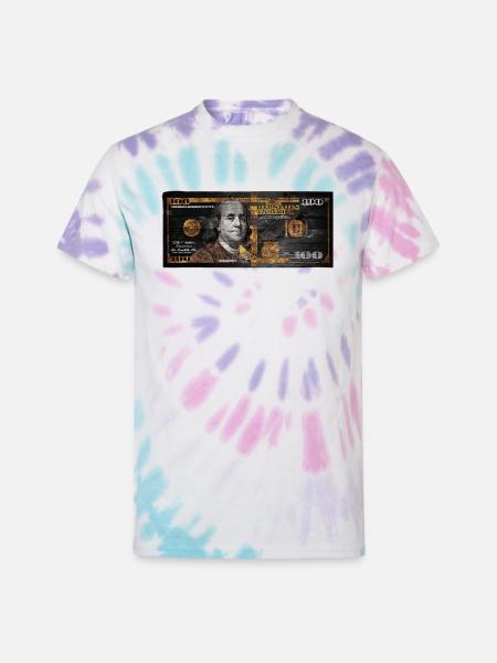 Dollar Bill - Unisex Tie Dye T-Shirt - Pastel Spiral