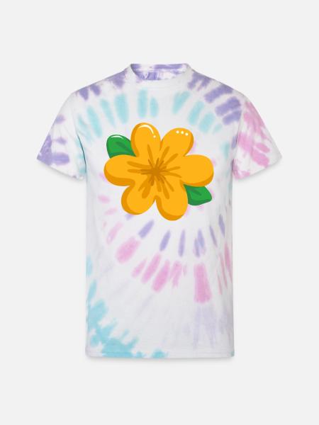 flower 1 1 - Unisex Tie Dye T-Shirt - Pastel Spiral