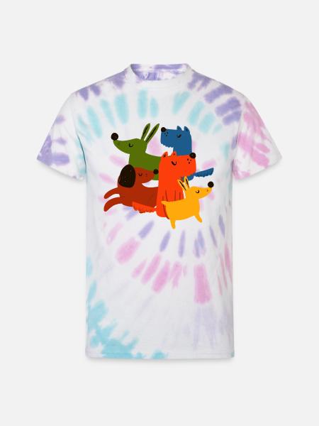 Diversity Dog - Unisex Tie Dye T-Shirt - Pastel Spiral