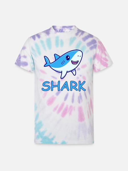 SHARK - Unisex Tie Dye T-Shirt - Pastel Spiral