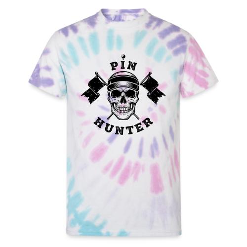 PIN HUNTER - Pro Golf Gift Tee - Skull & Flag - Unisex Tie Dye T-Shirt