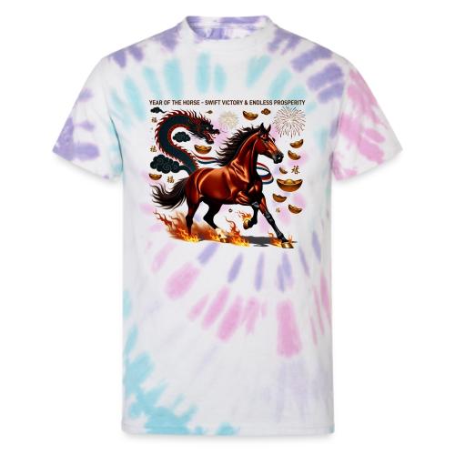 Year of the Horse Victory T Shirt, Lunar New Year - Unisex Tie Dye T-Shirt