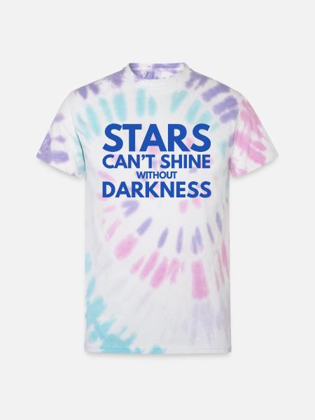 Stars can't shine without darkness - Unisex Tie Dye T-Shirt - Pastel Spiral