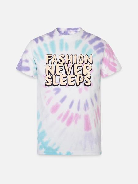 Fashion never sleeps - Unisex Tie Dye T-Shirt - Pastel Spiral